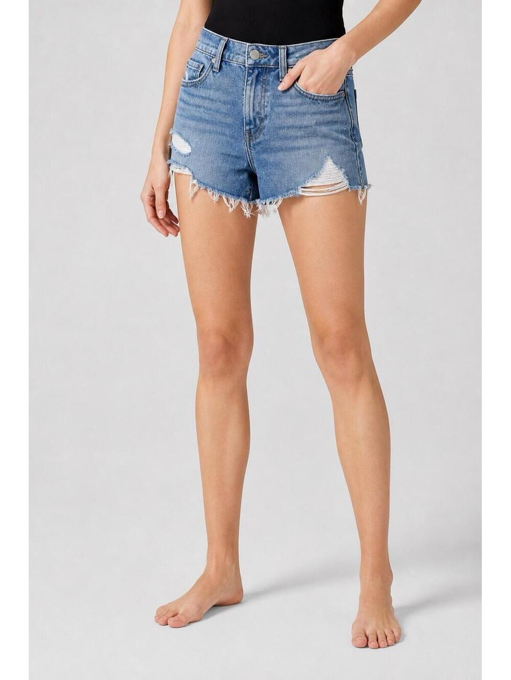 Paige Women’s Sz 26 Margot Shorts Distressed Raw Frayed Hem Cutoff Denim Jean